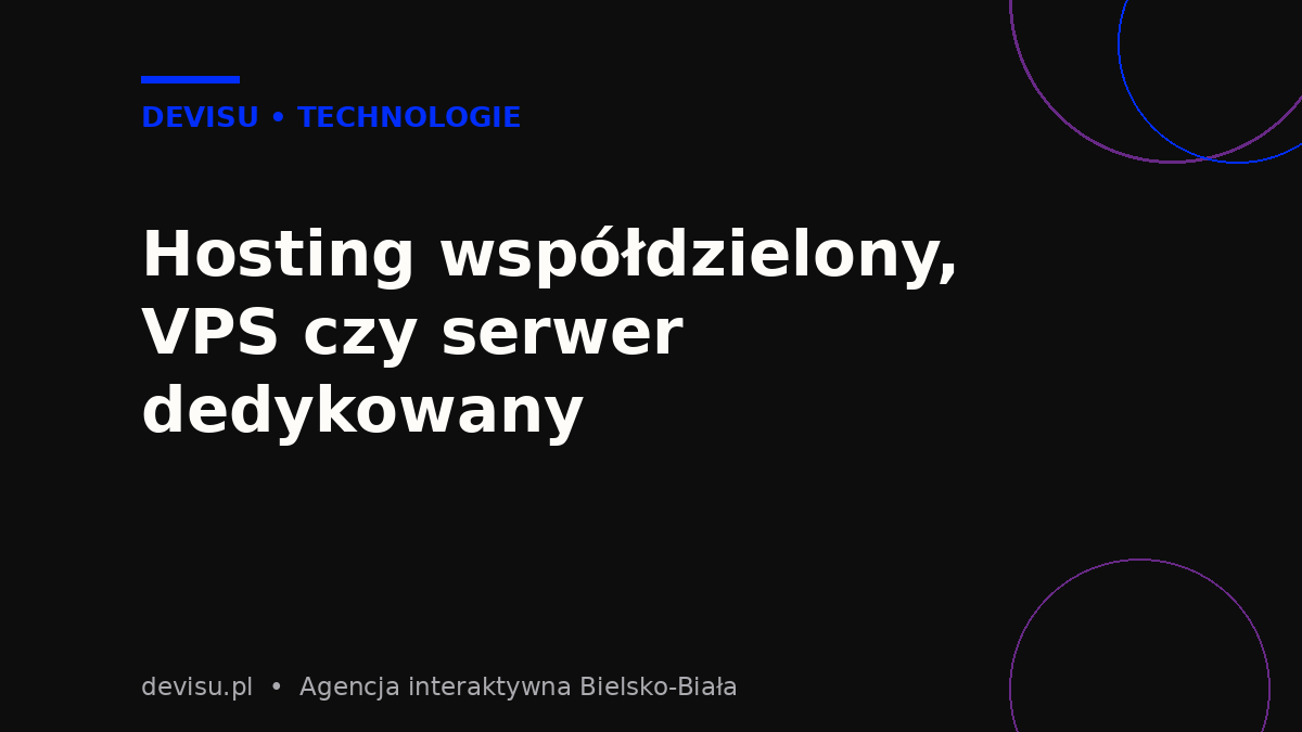 Hosting współdzielony, VPS czy serwer dedykowany – hosting dla strony WordPress