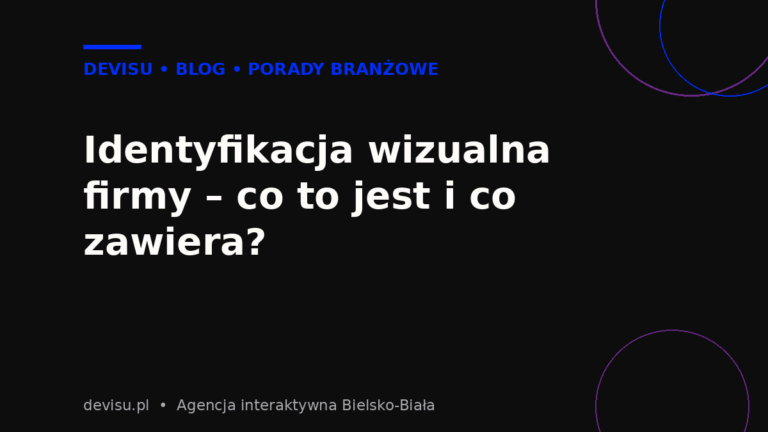 Identyfikacja wizualna firmy – co to jest i co zawiera (okładka wpisu Devisu)