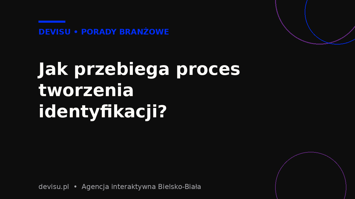 Proces tworzenia identyfikacji wizualnej firmy krok po kroku w agencji Devisu