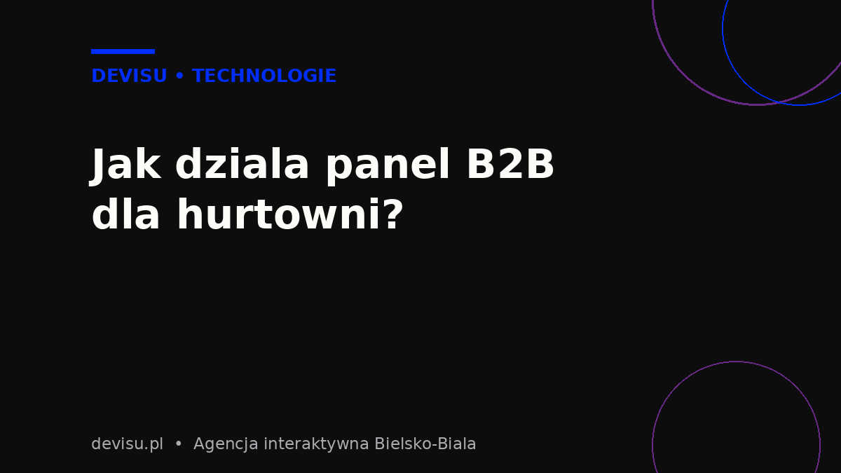 Jak dziala panel B2B dla hurtowni – schemat platformy zamowien B2B