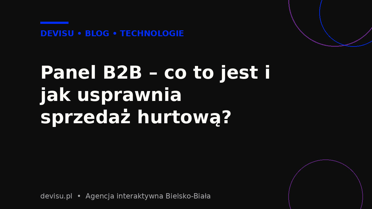 Panel B2B – co to jest i jak usprawnia sprzedaż hurtową w firmie