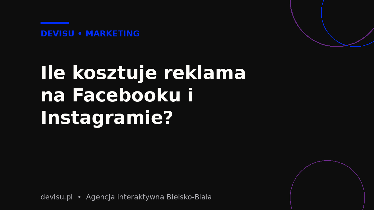 Budżet reklamowy na Facebooku i Instagramie przy prowadzeniu social mediów dla firmy