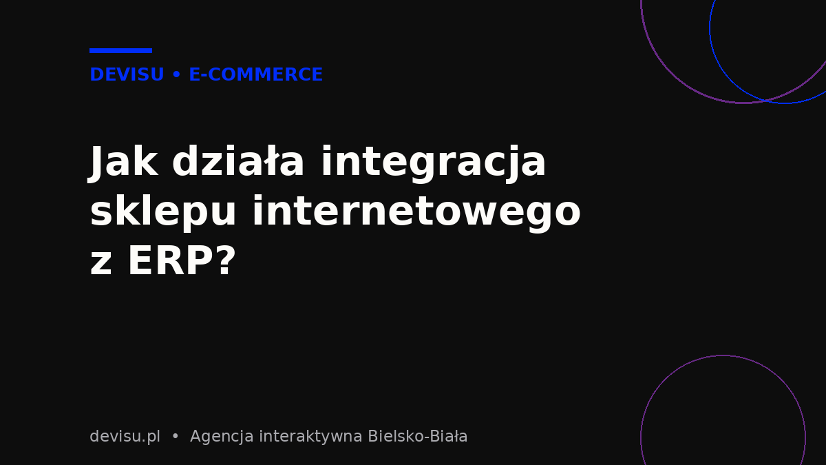 Schemat działania integracji sklepu z ERP – wymiana danych o towarach, stanach i zamówieniach