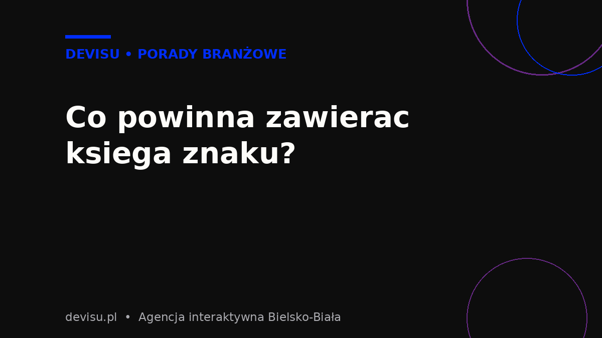 Elementy, które powinna zawierać księga znaku firmy