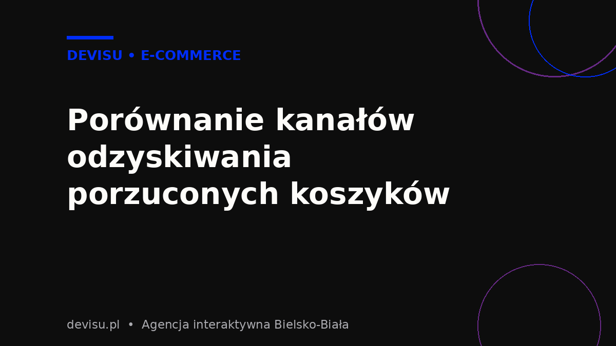 Porównanie kanałów odzyskiwania porzuconych koszyków w sklepie internetowym