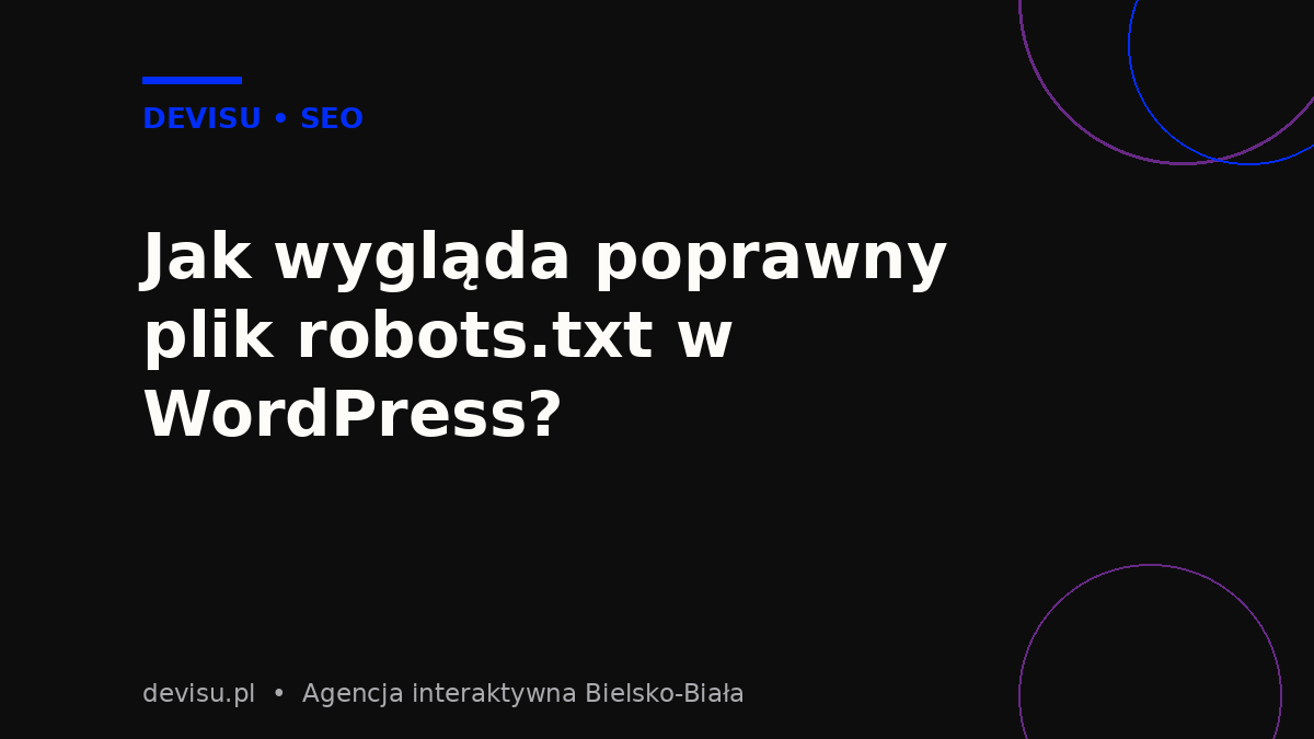 Przykład poprawnego pliku robots.txt w WordPress – schemat konfiguracji